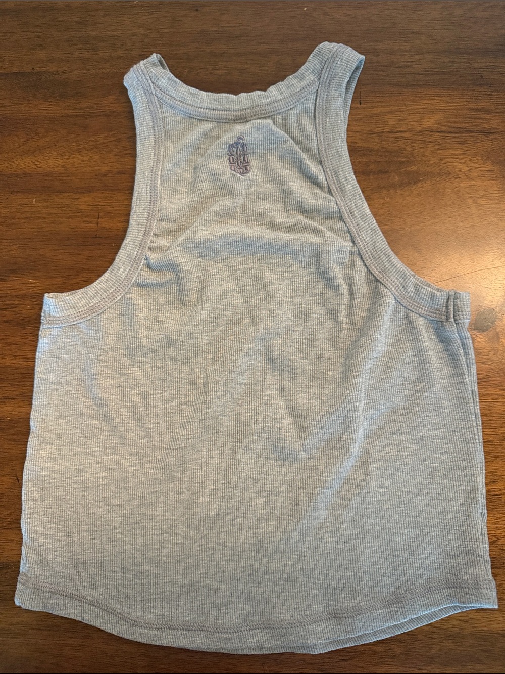 FP Movement by Free People Ribbed Racerback Tank - Light Gray